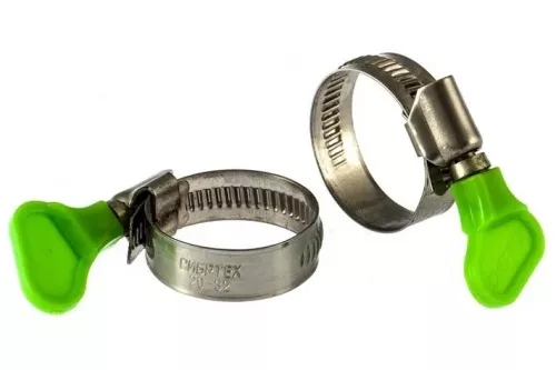 СИБРТЕХ хомут червячный W4 (20-32мм, шир. 12мм, 2шт) СИБРТЕХ хомут червячный W4 (20-32мм, шир. 12мм, 2шт)