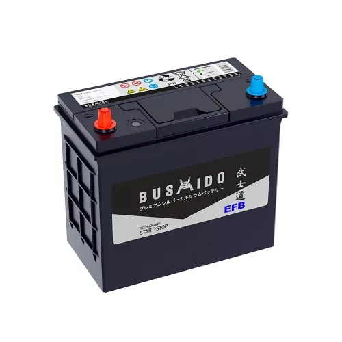 BUSHIDO EFB 75B24R CA 50Ач 480А аккумулятор автомобильный BUSHIDO EFB 75B24R CA 50Ач 480А аккумулятор автомобильный