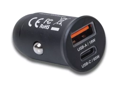 FQ ЗУ в прикуриватель Enzo Gan Pro USB Type C+A 65W ACN-118