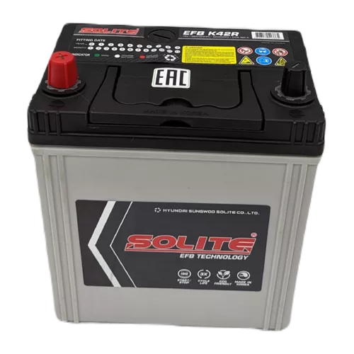 Фото solite efb k42r 38ач аккумулятор автомобильный Solite EFB K42R 38Ач аккумулятор автомобильный