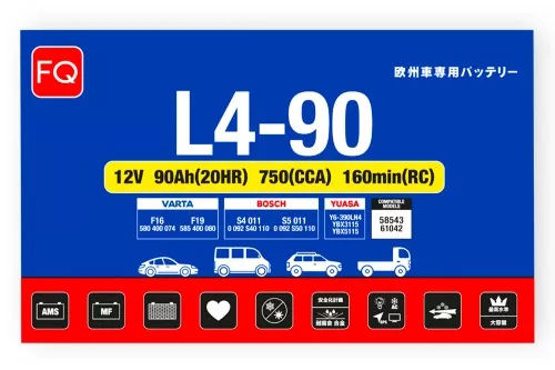 Аккумулятор FQ L4-90 ёмк.90 Ач. п.т. 750 а
