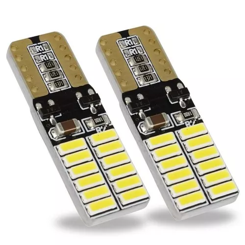 Комплект светодиодных ламп T10-4014-24SMD Canbus 6500k Голубой лёд Комплект светодиодных ламп T10-4014-24SMD Canbus 6500k Голубой лёд