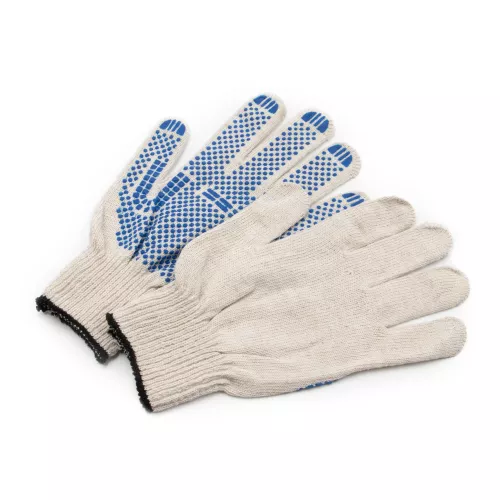 Перчатки рабочие с ПВХ 10 класс х/б