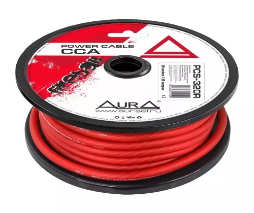 Aura PCS-320R кабель силовой красный 4GA (25 м)