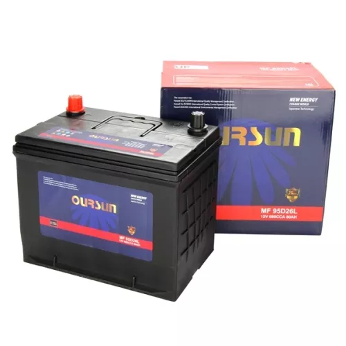 Oursun JIS MF 95D26L 80Ач 680 А аккумулятор автомобильный Oursun JIS MF 95D26L 80Ач 680 А аккумулятор автомобильный