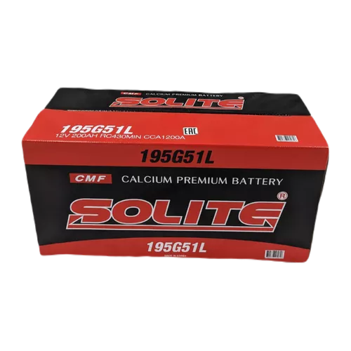 Фото solite 195g51l 200ач 1200а аккумулятор Solite 195G51L 200Ач 1200А аккумулятор