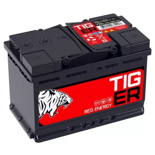 Аккумулятор Tiger Red Energy L3.0 емк.75А/ч п.т.650А Аккумулятор Tiger Red Energy L3.0 емк.75А/ч п.т.650А