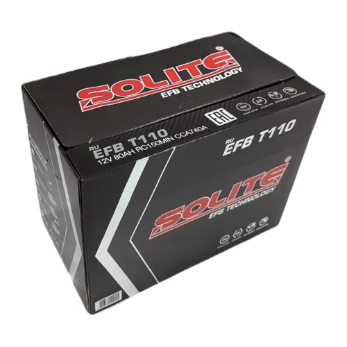 Фото solite efb t110 80ач аккумулятор автомобильный Solite EFB T110 80Ач аккумулятор автомобильный
