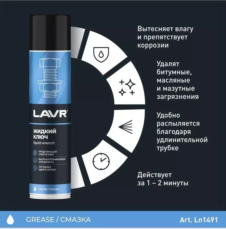 LAVR LN1491 жидкий ключ 400ml LAVR LN1491 жидкий ключ 400ml