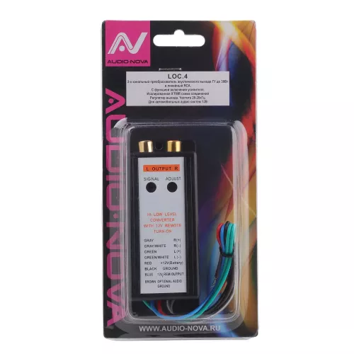 Фото audio nova loc.4  2-х канальный преобразователь акустического выхода гу AUDIO NOVA LOC.4  2-х канальный преобразователь акустического выхода ГУ