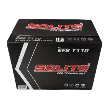 Solite EFB T110 80Ач аккумулятор автомобильный