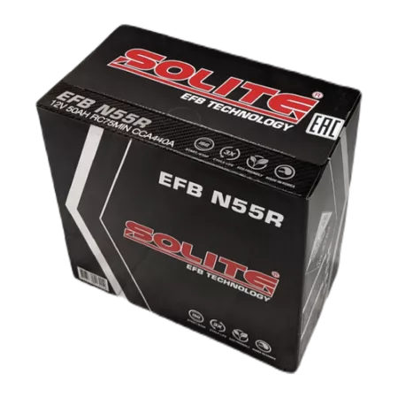 Фото solite efb n55r 50ач аккумулятор автомобильный Solite EFB N55R 50Ач аккумулятор автомобильный
