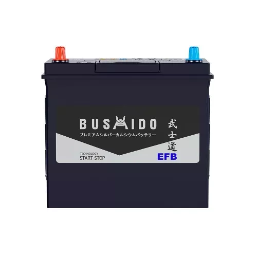 Фото bushido efb 75b24r ca 50ач 480а аккумулятор автомобильный BUSHIDO EFB 75B24R CA 50Ач 480А аккумулятор автомобильный