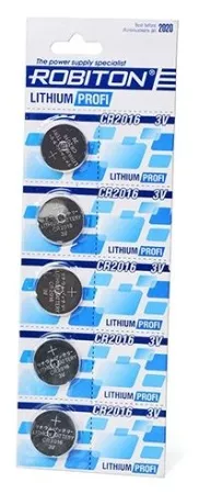 Батарейка Robiton Profi CR2016 5шт.