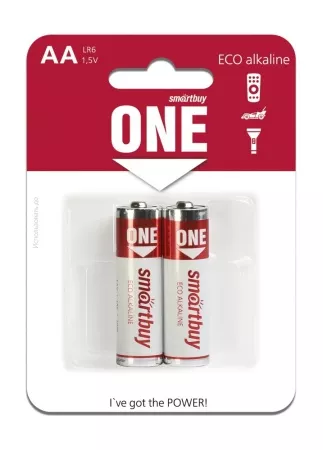 Батарейка Smartbuy ONE LR6/2B (24/240) (SOBA-2A02B-Eco) 2шт