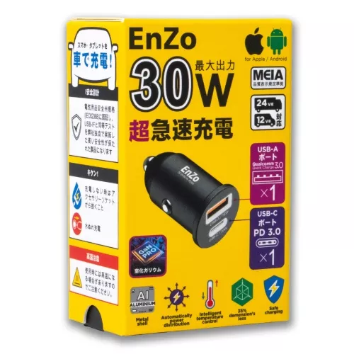 Автомобильное зарядное устройство Enzo Gan Pro USB Type C+A 30W ACH-115 