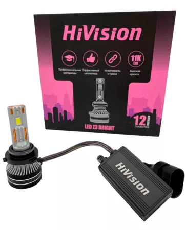 Лампа светодиодная HiVision Z3 Bright H4 6000K