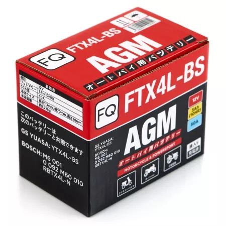 Фото аккумулятор fq ftx4l agm  емк.3.0а/ч; п.т.50а Аккумулятор FQ FTX4L AGM  емк.3.0А/ч; п.т.50А