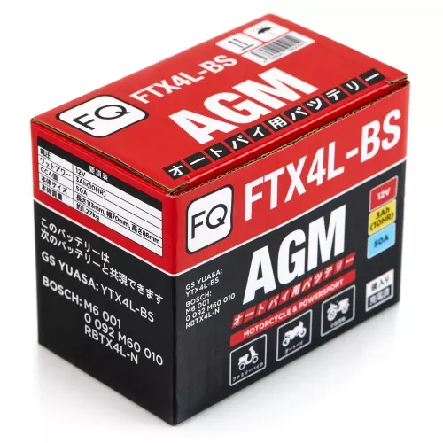 Фото аккумулятор fq ftx4l agm  емк.3.0а/ч; п.т.50а Аккумулятор FQ FTX4L AGM  емк.3.0А/ч; п.т.50А