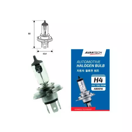 Лампа Avantech H4 (HB2) 24V 100/90W 1995/126