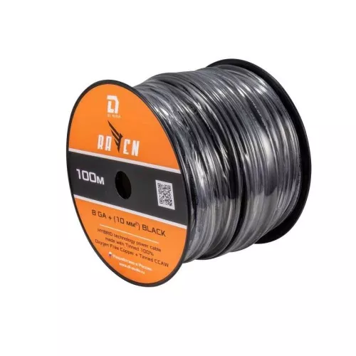 DL Audio Raven Power Cable кабель силовой 8 GA Black (100m)