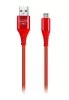 Кабель SMARTBUY USB Micro в рез.оплет. Gear, 1м. мет.након., красный