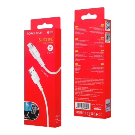 Фото кабель borofone (microusb) bx-30u Кабель BOROFONE (microUSB) BX-30U