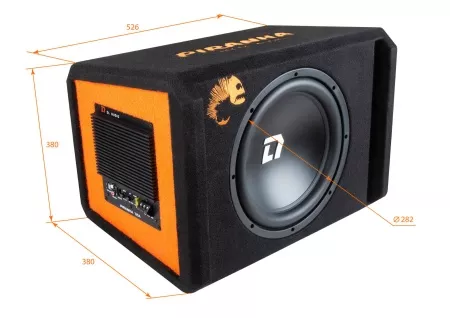 DL Audio Piranha 12A Black V.2 активный корпусной сабвуфер