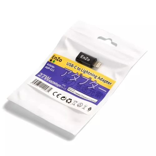 OTG-переходник EnZo USB Type-C Lightning черный