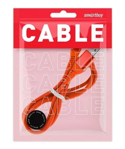 Кабель SMARTBUY USB Micro в рез.оплет. Gear, 1м. мет.након., красный
