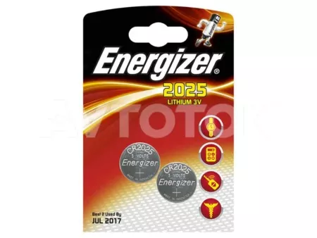 Батарейки Energizer литиевая CR2025 2шт