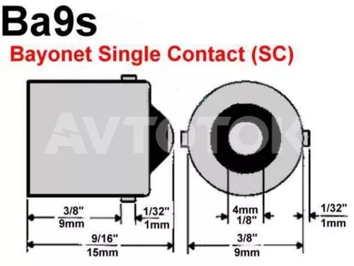 Лампа Луч 12V T4W (BA9s) 4W