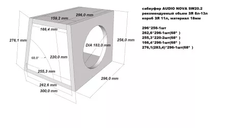AUDIO NOVA SW20.2 сабвуфер