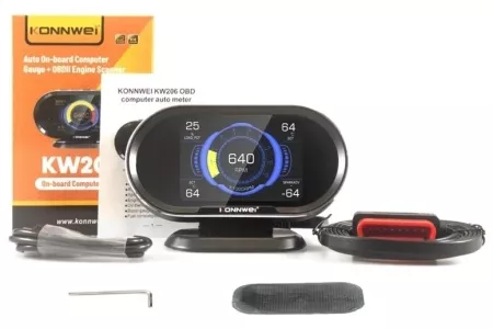 Автосканер Konnwei KW 206 (цветной экран, рус, язык, все протоколы)