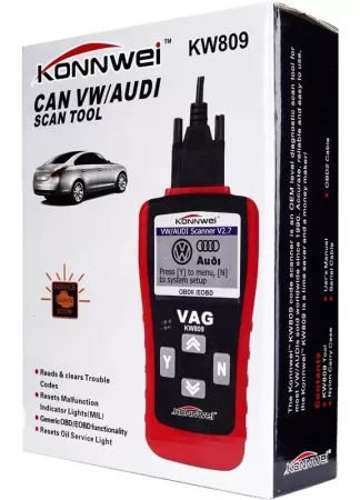 Автосканер Konnwei (VW/AUDI) (OBD2/EOBD/CAN/WAG) KW809