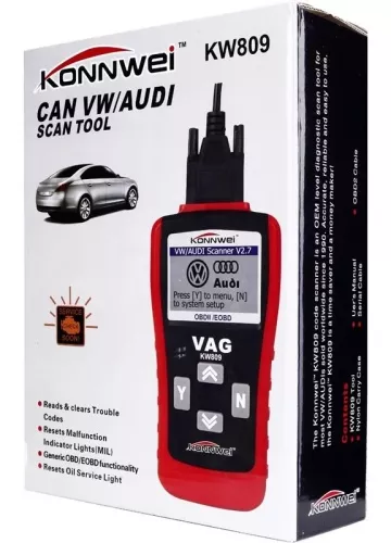 Фото автосканер konnwei (vw/audi) (obd2/eobd/can/wag) kw809 Автосканер Konnwei (VW/AUDI) (OBD2/EOBD/CAN/WAG) KW809