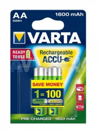 Аккумулятор Varta AA 1600mAh 2 штуки