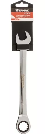 Ключ комбинированный трещоточный Ермак 19мм