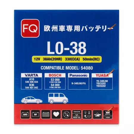 Фото аккумулятор fq l0-38 ёмк.38 ач. п.т. 330 а Аккумулятор FQ L0-38 ёмк.38 Ач. п.т. 330 а
