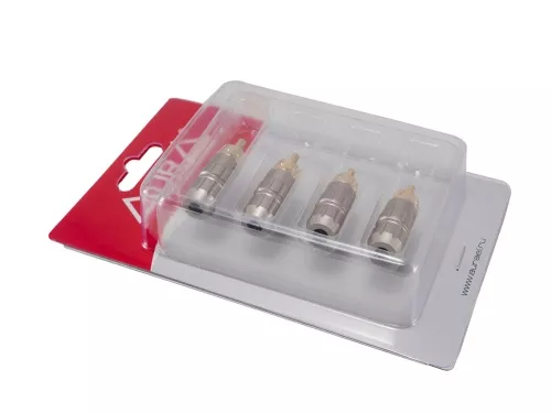 Фото aura rca-p619 rca коннектор, 6 мм вход, (4 шт) Aura RCA-P619 RCA коннектор, 6 мм вход, (4 шт)