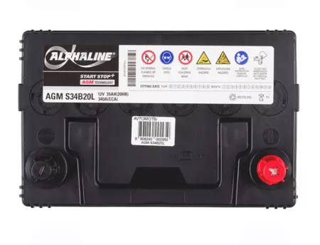Alphaline AGM AX S34B20L 35Ач 340a аккумулятор автомобильный