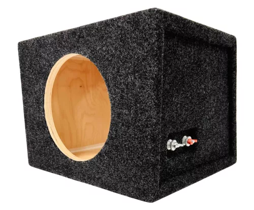 Корпус для сабвуфера BOX-81 графит (ЗЯ, 8" стенка скос)