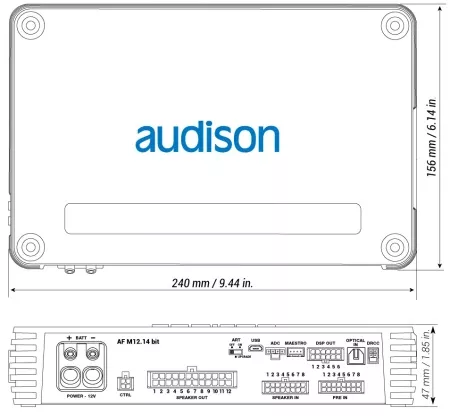 Audison AF M12.14 Bit усилитель с DSP