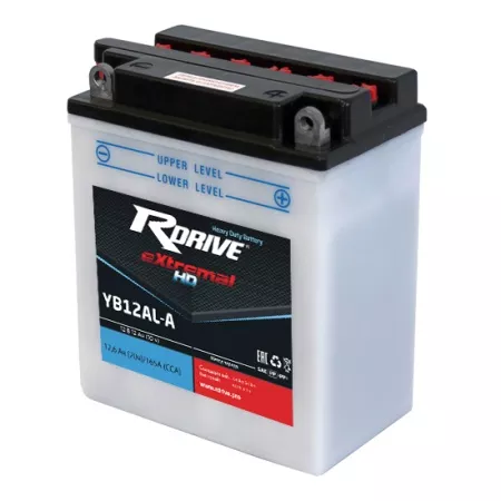 Аккумулятор Rdrive eXtremal (HD)Heavy Duty YB12AL-A 12.6 а/ч п.т. 165а