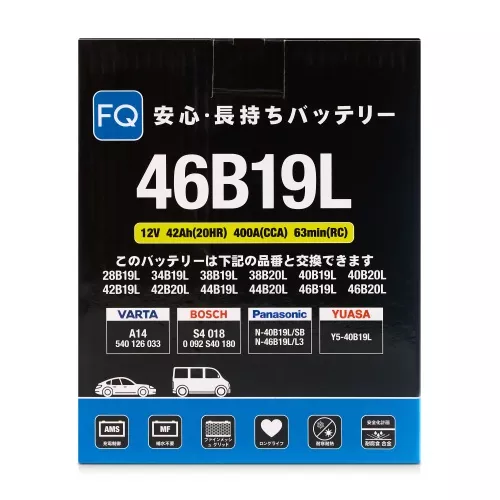 Фото аккумулятор fq 46b19l ёмк.42 ач. п.т. 400 а Аккумулятор FQ 46B19L ёмк.42 Ач. п.т. 400 а