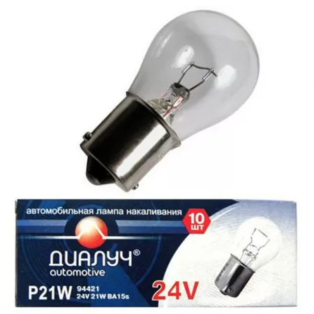 Лампа Диалуч 24V P21W BA15s 48591