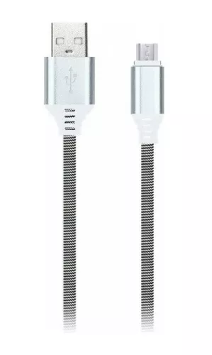 Кабель SMARTBUY USB microUSB кабель в нейлон. оплетке Socks, черный