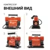 Компрессор Агрессор 12V/30A 300W,75л/мин AGR-75
