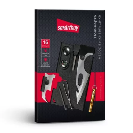 Нож-карточка Smartbuy Tools многофункциональный набор (16 функций)