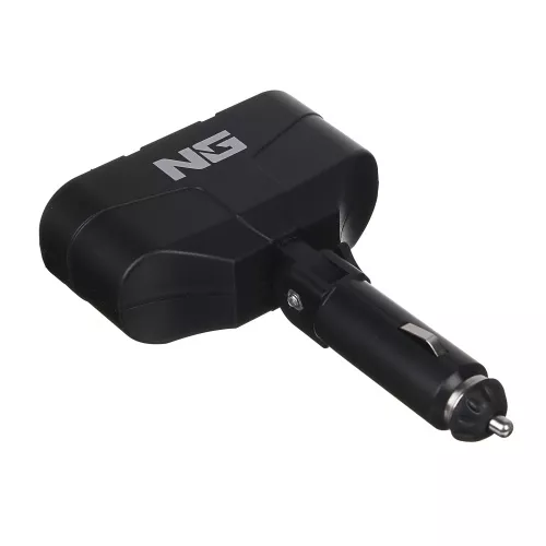 Разветвитель прикуривателя NG 2 выхода +2 USB, 60 W, 2.1А, 12/24В, пластик